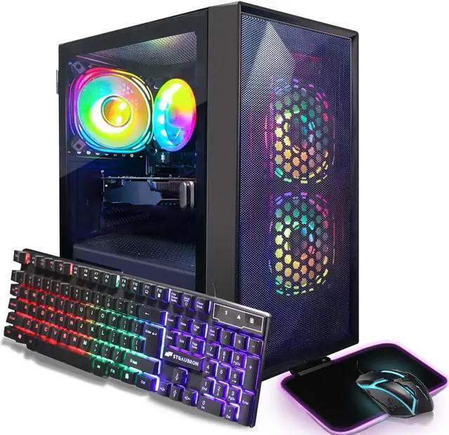 Main image of STGAubron Gaming PC Computer Desktop, Intel Core i5-8600 up to 4.3G, AMD Radeon RX 550 4G,16GB DDR4 RAM, 512GB SSD, WiFi 6 5G Supported, BT 5.2, RGB Fan x3, Windows 11 Home
