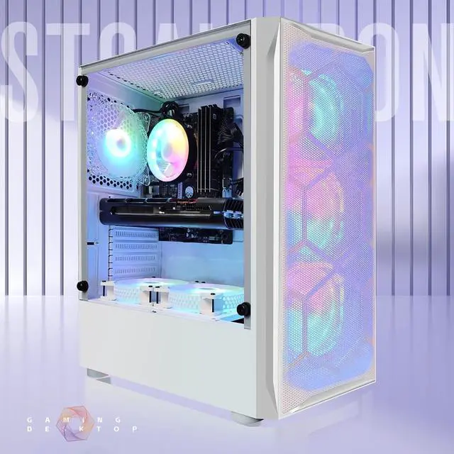 Alt view image 3 of 5 - STGAubron Gaming PC Computer Desktop, Intel Core i7 up to 3.9G, Radeon RX 5600 XT 6G, 16GB RAM, 1TB SSD, 600M WiFi, BT 5.0, RGB Fan x6, Windows 10 Home