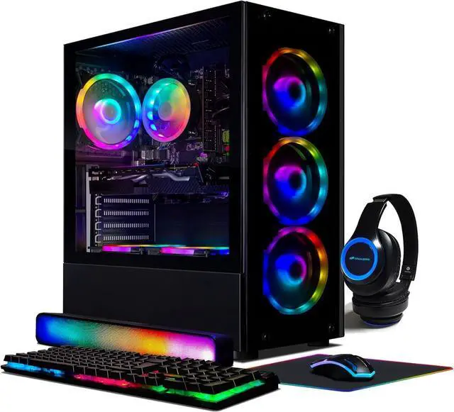 Main image of STGAubron Gaming PC Computer Desktop, Intel Core i7 up to 3.9G, GeForce GTX 1660 Super 6G, 32G RAM, 1T SSD, WiFi, BT 5.0, RGB Fan x6, RGB BT Sound Bar & Gaming Mic, Windows 10 Home