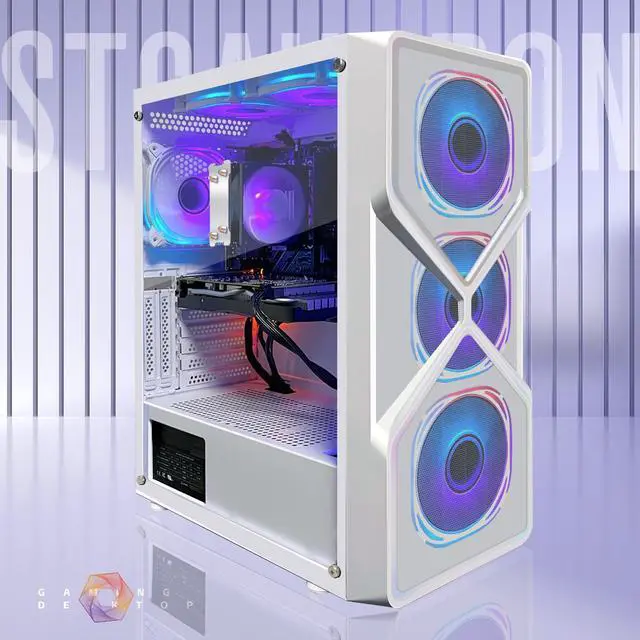 Alt view image 3 of 5 - STGAubron Gaming PC Computer Desktop,AMD Ryzen 5 5500 up to 4.2GHz, GeForce RTX 2060 6G Graphics,16G DDR4 RAM, 1TB SSD, WiFi 6 5G & BT 5.2, RGB Fan x6, Windows 11 Home