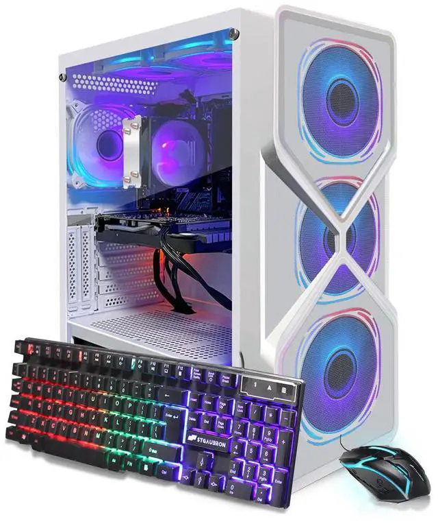 Main image of STGAubron Gaming PC Computer Desktop,AMD Ryzen 5 5500 up to 4.2GHz, GeForce RTX 2060 6G Graphics,16G DDR4 RAM, 1TB SSD, WiFi 6 5G & BT 5.2, RGB Fan x6, Windows 11 Home
