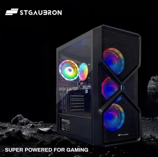 Alt view image 5 of 5 - STGAubron Gaming PC Computer Desktop, Intel Core i5-9400F up to 4.1Ghz, GeForce RTX 2060 6G Graphics, 16GB DDR4 RAM, 1TB SSD, WIN11H