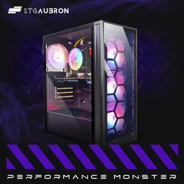 Alt view image 3 of 5 - STGAubron Gaming PC Computer Desktop, Intel Core i7 8th Gen up to 4.1Ghz, GeForce RTX2060 6G Graphics, 16G DDR4 RAM, 512G SSD, WIN11H