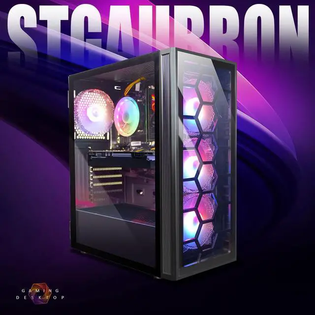 Alt view image 5 of 5 - STGAubron Gaming PC Computer Desktop, Intel Core i7 8th Gen up to 4.1Ghz, GeForce RTX2060 6G Graphics, 16G DDR4 RAM, 512G SSD, WIN11H