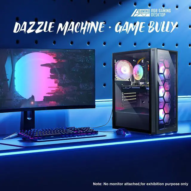 Alt view image 4 of 5 - STGAubron Gaming PC Computer Desktop, Intel Core i7 8th Gen up to 4.1Ghz, GeForce RTX2060 6G Graphics, 16G DDR4 RAM, 512G SSD, WIN11H