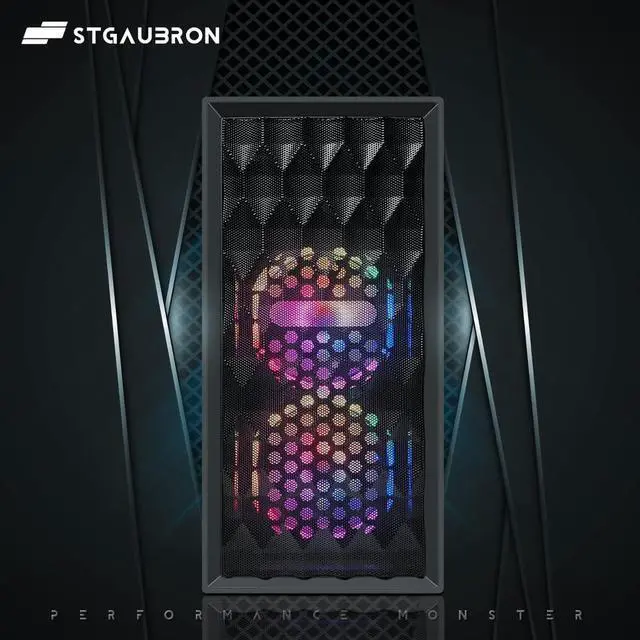 Alt view image 3 of 5 - STGAubron Gaming PC Computer Desktop, Intel Core i7 8th Gen up to 4.1GHz, Radeon RX 590 8G Graohics, 16G DDR4 RAM, 512G SSD, WIN11H