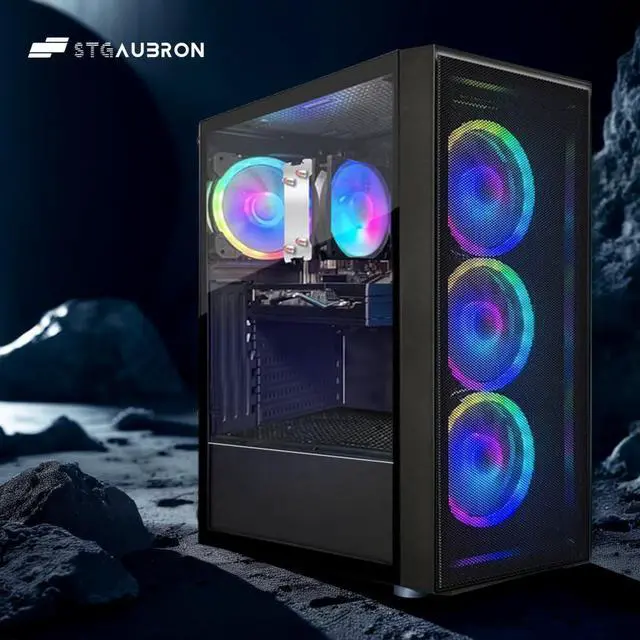 Alt view image 3 of 5 - STGAubron Gaming PC Computer Desktop, AMD Ryzen 7 5700G up to 4.6Ghz, GeForce RTX 2060 6G Graphics, 16G DDR4 RAM, 1TB SSD, WIN11H