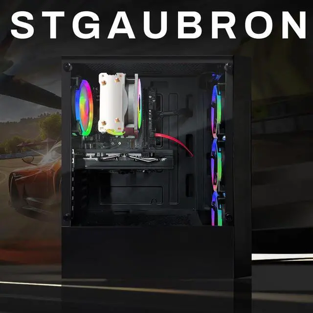 Alt view image 4 of 5 - STGAubron Gaming PC Computer Desktop, AMD Ryzen 7 5700G up to 4.6Ghz, GeForce RTX 2060 6G Graphics, 16G DDR4 RAM, 1TB SSD, WIN11H