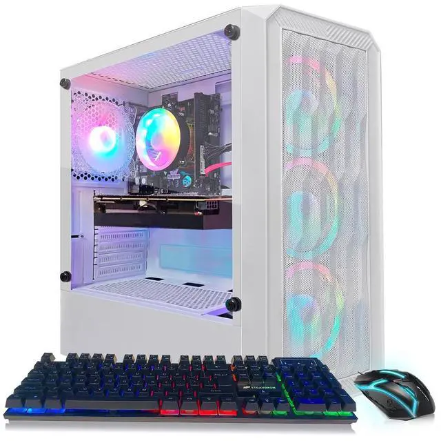 Main image of STGAubron Gaming PC Computer Desktop, Intel Core i5-9400F up to 4.3Ghz, Radeon RX 590 8G Graphics, 16G DDR4 RAM, 1TB SSD, WiFi 6, BT 5.2, RGB Fan x6, Windows 11 Home