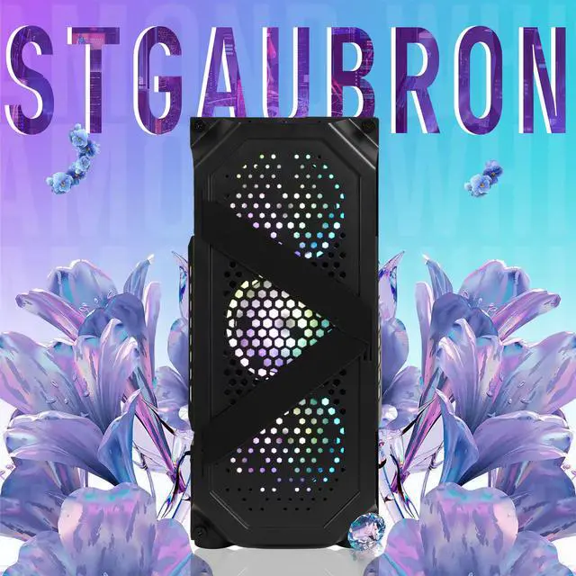 Alt view image 3 of 5 - STGAubron Gaming PC Desktop Computer, AMD Ryzen 5 5500 up to 4.2Ghz, AMD Radeon RX 6500 4G Graphics, 16GB DDR4 RAM, 512GB SSD, WiFi 6, BT 5.2, RGB Fan x4, Windows 11 Home