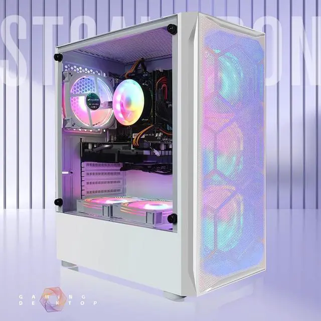 Alt view image 5 of 6 - STGAubron Gaming Diamond Desktop, Intel Core i7 3.4 GHz up to 3.9 GHz, 16G RAM, 512G SSD, WiFi 6, BT 5.0, GTX 1660 Ti 6G GDDR6 Graphics, RGB Fan x 6, RGB Keyboard & Mouse, Windows 11 Home