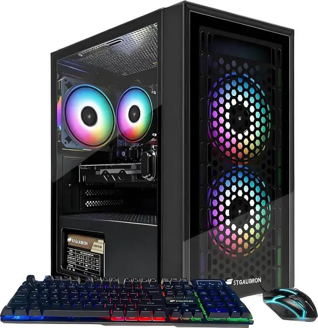 Main image of STGAubron Gaming PC Computer Desktop, AMD Radeon RX 560 4G Graphics, Intel Core i5 up to 3.6Ghz, 16G RAM, 512G SSD, 600M WiFi, BT 5.0, RGB Fan x 3, Windows 11 Home