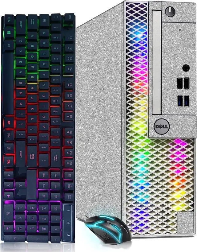 Main image of Dell RGB Gaming Desktop Computer, Intel Quad Core I5-6500 up to 3.6GHz, Radeon RX 550 4G, 16GB DDR4, 1TB SSD, RGB Keyboard & Mouse, 600M WiFi & Bluetooth, Win 11 Pro