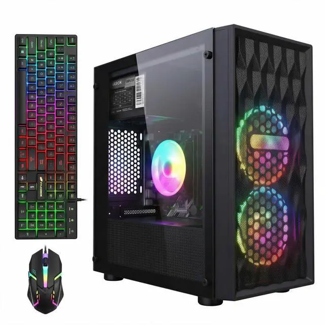 Main image of STGAubron Gaming PC Computer Desktop, Intel Core i7 8th Gen up to 4.1GHz, Radeon RX 590 8G Graohics, 16G DDR4 RAM, 512G SSD, WIN11H
