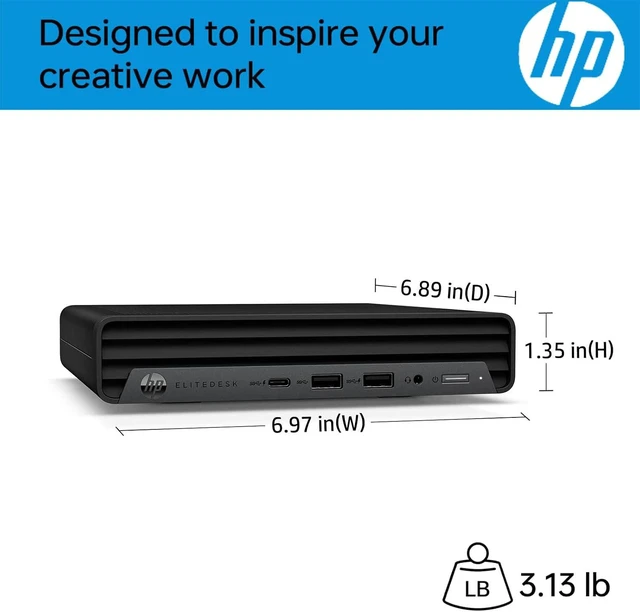 Alt view image 4 of 6 - HP EliteDesk 800G6 Mini Form Factor Desktop Computer, Core i5-10500T up to 3.8GHz, 16GB DDR4, 256GB Solid State Drive
