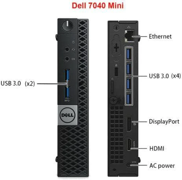 Alt view image 2 of 5 - Dell OptiPlex 7050 Mini Form Factor Desktop Computer, Core i7-6700T up to 3.6GHz, 32GB DDR4, 1TB Solid State Drive, Windows 11 Pro