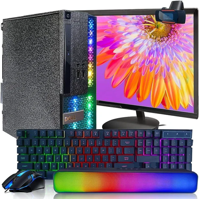 Main image of Dell Gaming OptiPlex Desktop RGB Computer PC, Core I5 up to 3.6GHz, 16GB RAM, 512GB SSD, 22 Inch HDMI Monitor, RGB Keyboard Mouse, WiFi, Windows 11 Pro