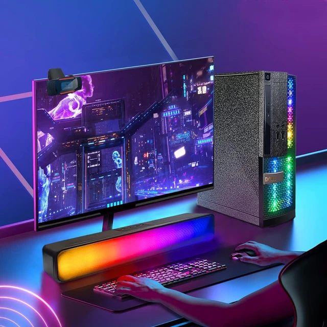 Alt view image 3 of 7 - Dell Gaming OptiPlex Desktop RGB Computer PC, Core I5 up to 3.6GHz, 16GB RAM, 512GB SSD, 22 Inch HDMI Monitor, RGB Keyboard Mouse, WiFi, Windows 11 Pro