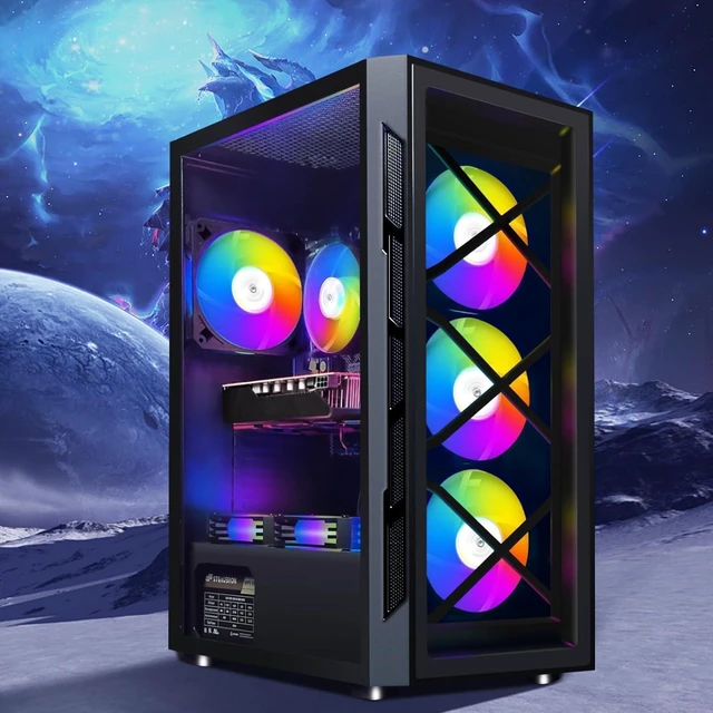 Alt view image 5 of 6 - STGAubron Gaming PC Computer Desktop, GeForce GTX 1660 Super 6G, Intel Core i7 up to 3.9G, 16G RAM, 512G SSD, WiFi, BT 5.0, RGB Fan x6, Windows 11 Home