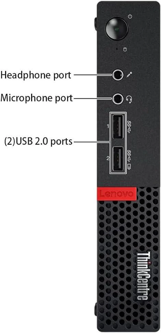 Alt view image 7 of 7 - Lenovo ThinkCentre M710Q Tiny Form Factor Desktop Computer, Core i7-6700T up to 3.6GHz, 16GB DDR4, 256GB Solid State Drive