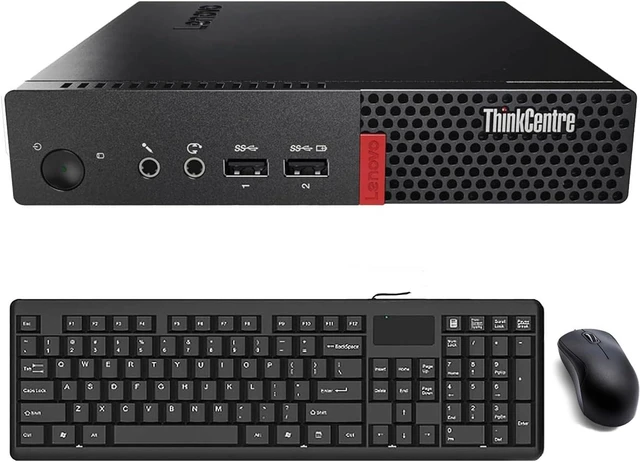 Alt view image 2 of 7 - Lenovo ThinkCentre M710Q Tiny Form Factor Desktop Computer, Core i7-6700T up to 3.6GHz, 16GB DDR4, 256GB Solid State Drive