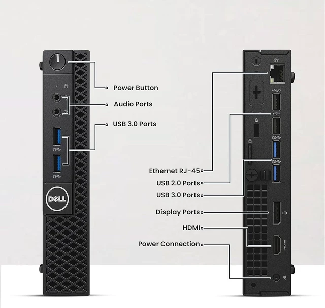 Alt view image 2 of 6 - Dell OptiPlex 3050 Mini Form Factor Desktop Computer, Core i5-6500T up to 3.1GHz, 16GB DDR4, 512GB Solid State Drive, Windows 11 Pro