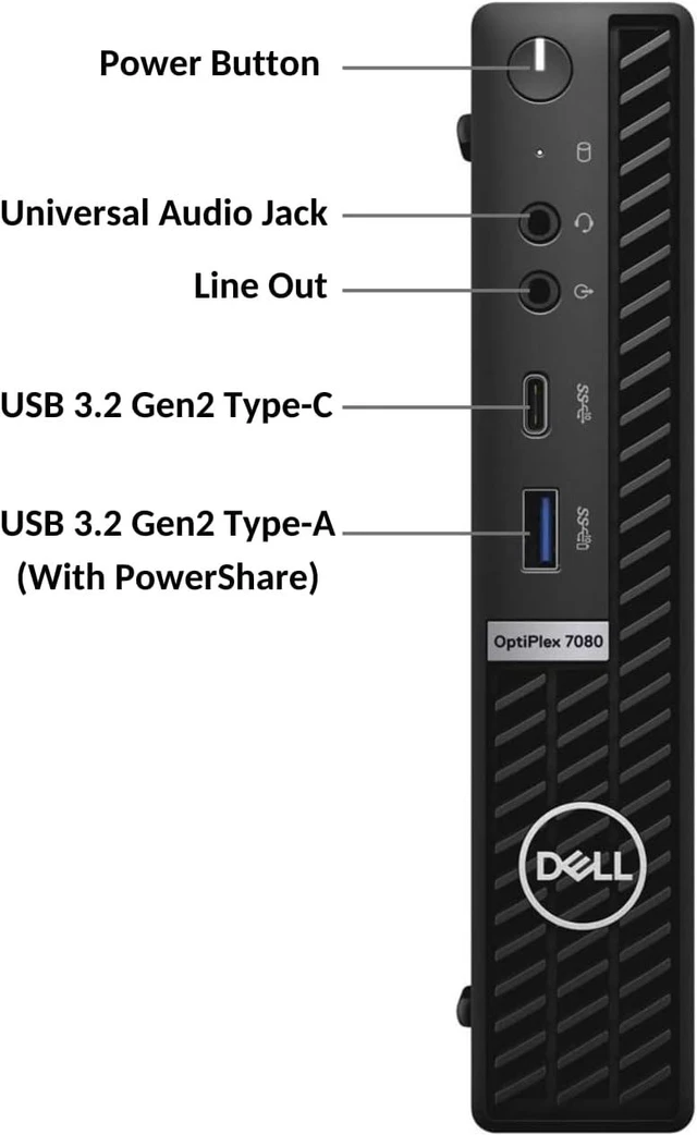 Alt view image 4 of 6 - Dell OptiPlex 7080 Mini Form Factor Desktop Computer, Core i5-10500T up to 3.8GHz, 32GB DDR4, 1TB Solid State Drive, Windows 11 Pro