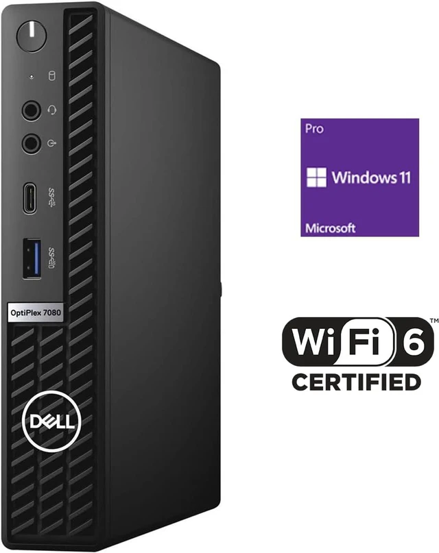 Alt view image 2 of 6 - Dell OptiPlex 7080 Mini Form Factor Desktop Computer, Core i5-10500T up to 3.8GHz, 32GB DDR4, 1TB Solid State Drive, Windows 11 Pro
