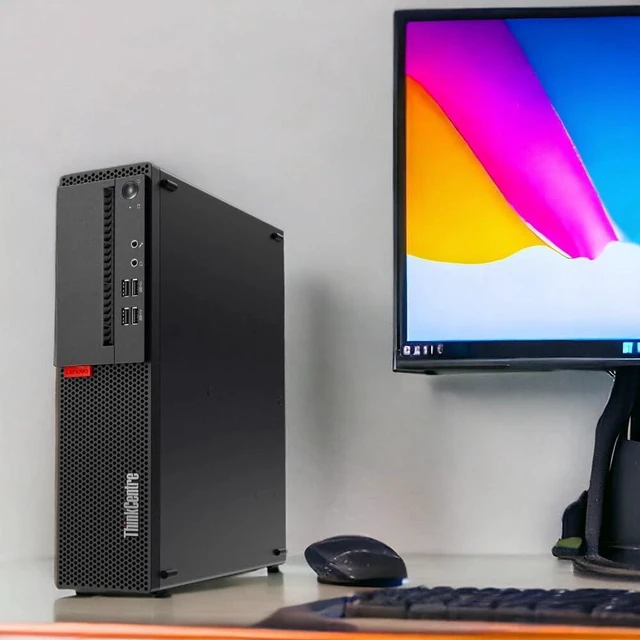 Alt view image 6 of 7 - Lenovo ThinkCentre M710E Small Form Factor Desktop Computer, Core i3-6100 up to 3.7GHz, 8GB DDR4, 256GB Solid State Drive, Windows 11 Pro