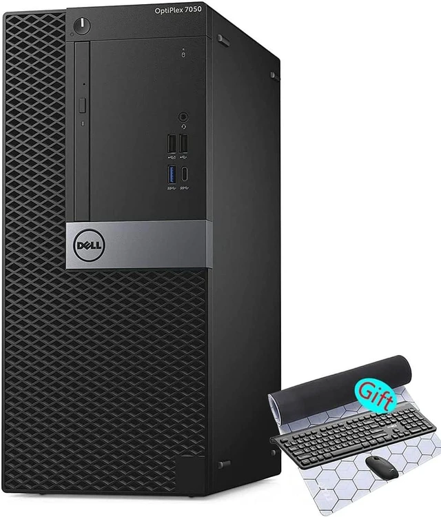 Alt view image 3 of 7 - Dell OptiPlex 7050 Tower Desktop Computer, Core i7-7700 up to 4.2GHz, 32GB DDR4, 1TB Solid State Drive + 2TB Hard Drive, Windows 11 Pro