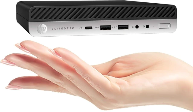Alt view image 2 of 7 - HP EliteDesk 800G5 Mini Form Factor Desktop Computer, Core i5-9500T up to 3.7GHz, 32GB DDR4, 512GB Solid State Drive, Windows 11 Pro