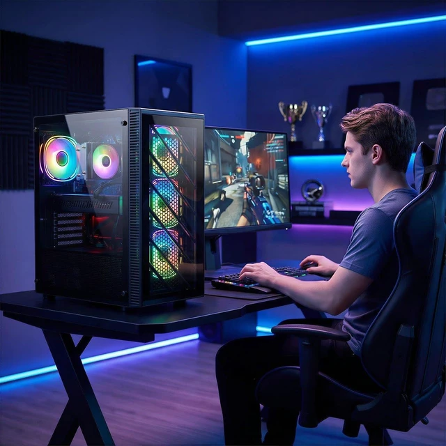STGAubron Gaming PC Computer Desktop, Intel Core i7 up to 3.9G, Radeon ...