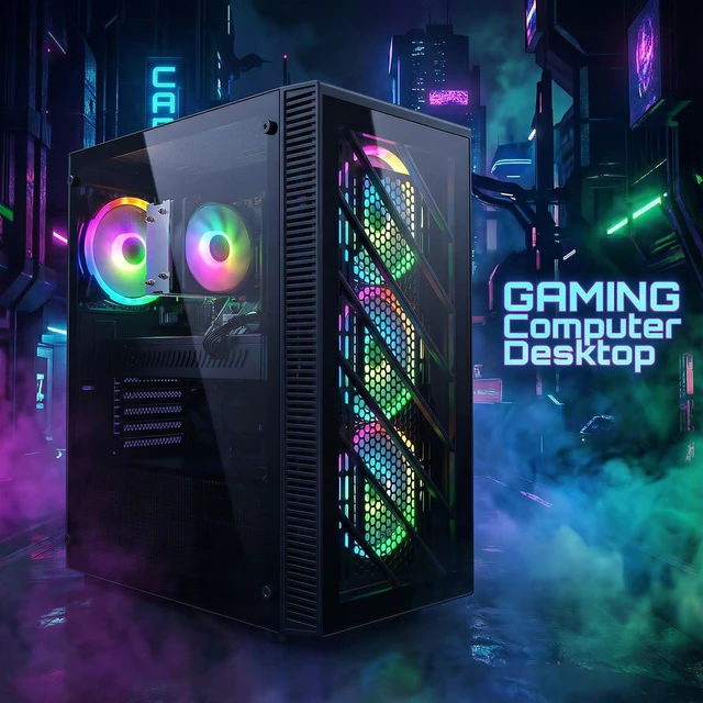 STGAubron Gaming PC Computer Desktop, Intel Core i7 up to 3.9G, Radeon ...