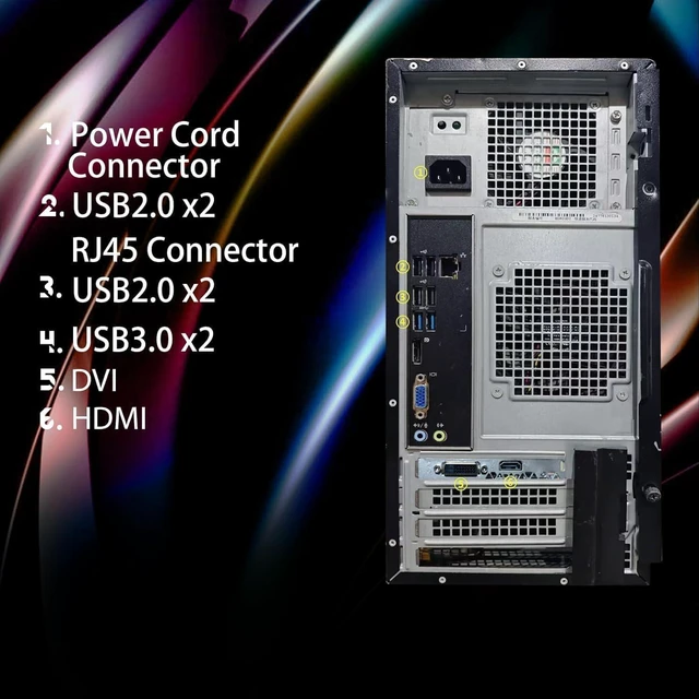 Alt view image 5 of 5 - Dell Gaming OptiPlex Desktop RGB Computer PC, Intel Core I7, GeForce GTX 1660 Super 6GB GDDR6, 16GB RAM, 256GB SSD, WiFi, Windows 11 Pro