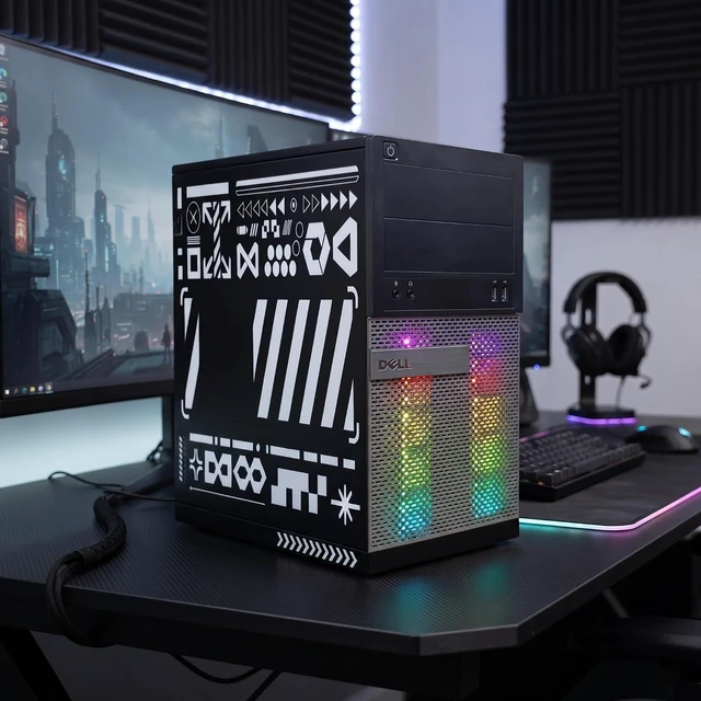 Alt view image 4 of 5 - Dell Gaming OptiPlex Desktop RGB Computer PC, Intel Core I7, GeForce GTX 1660 Super 6GB GDDR6, 16GB RAM, 256GB SSD, WiFi, Windows 11 Pro