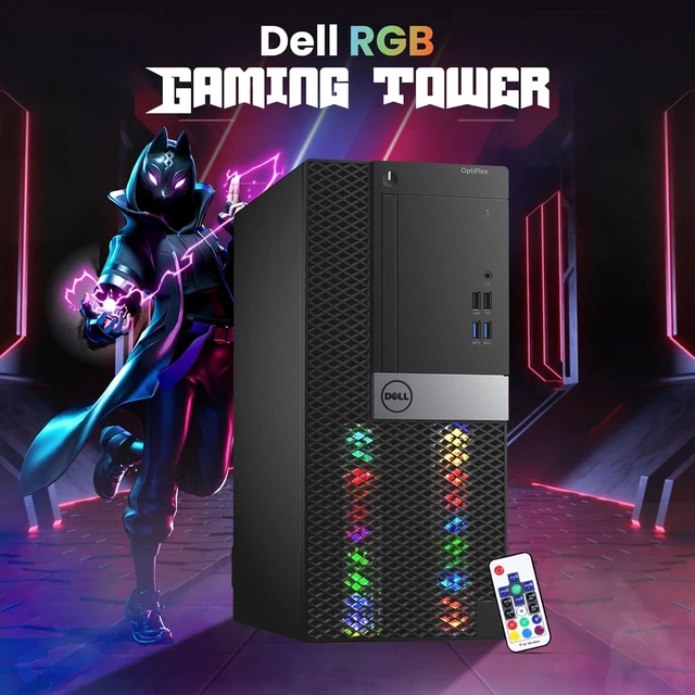 Alt view image 2 of 7 - Dell Gaming OptiPlex Desktop RGB Computer PC, Core i7-6700 up to 4.0GHz, GeForce GTX 1050 Ti 4GB GDDR5, 16GB RAM, 512GB SSD, WiFi, Windows 11 Pro