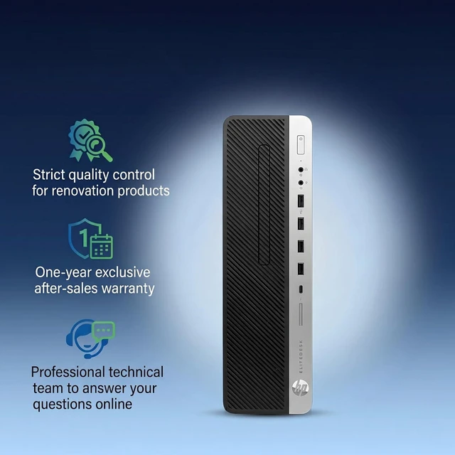 Alt view image 4 of 5 - HP EliteDesk 800G4 Small Form Factor Desktop Computer, Core i5-8500 up to 4.1GHz, 16GB DDR4, 512GB Solid State Drive, Windows 11 Pro