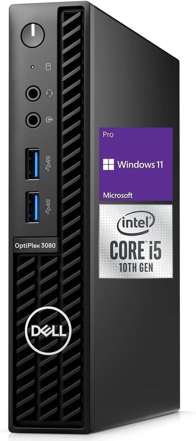 Alt view image 2 of 5 - Dell OptiPlex 3080 Mini Form Factor Desktop Computer, Core i5-10500T up to 3.8GHz, 32GB DDR4, 1TB Solid State Drive, Windows 11 Pro