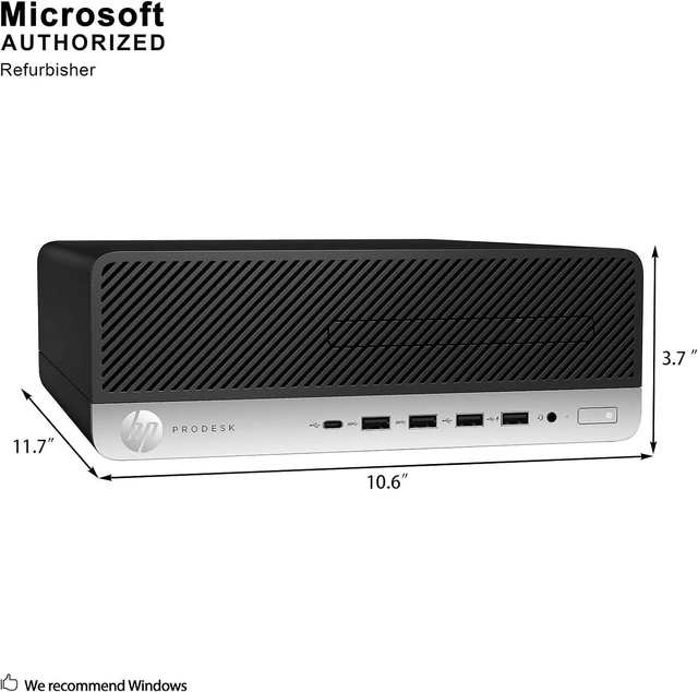 Alt view image 4 of 6 - HP ProDesk 600G3 Small Form Factor Desktop Computer, Core i5-6500 up to 3.6GHz, 16GB DDR4, 512GB Solid State Drive