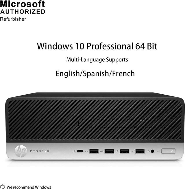 Alt view image 3 of 6 - HP ProDesk 600G3 Small Form Factor Desktop Computer, Core i5-6500 up to 3.6GHz, 16GB DDR4, 512GB Solid State Drive