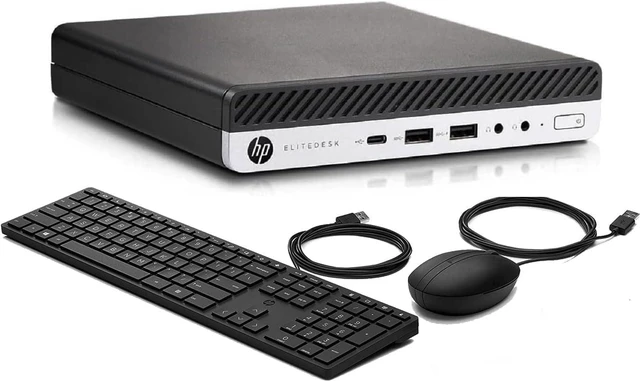 Main image of HP EliteDesk 800G5 Mini Form Factor Desktop Computer, Core i5-9500T up to 3.7GHz, 32GB DDR4, 1TB Solid State Drive, Windows 11 Pro
