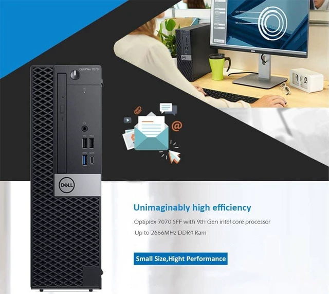 Alt view image 4 of 7 - Dell OptiPlex 7070 Small Form Factor Desktop Computer, Core i7-9700 up to 4.7GHz, 16GB DDR4, 512GB Solid State Drive, Windows 11 Pro