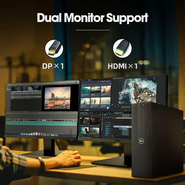 Alt view image 2 of 7 - Dell OptiPlex 3050 Small Form Factor Desktop Computer, Core i5-6500 up to 3.6GHz, 16GB DDR4, 256GB Solid State Drive, Windows 11 Pro