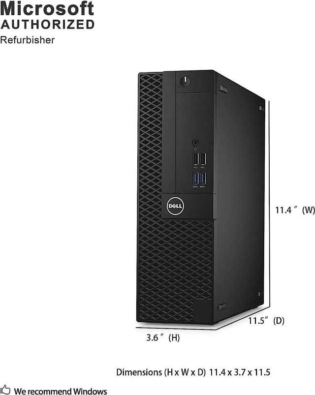 Alt view image 5 of 7 - Dell OptiPlex 3050 Small Form Factor Desktop Computer, Core i5-6500 up to 3.6GHz, 16GB DDR4, 256GB Solid State Drive, Windows 11 Pro