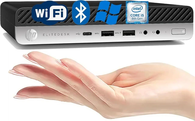 Alt view image 4 of 7 - HP EliteDesk 800G4 Mini Form Factor Desktop Computer, Core i5-8500T up to 3.5GHz, 8GB DDR4, 256GB Solid State Drive, Windows 11 Pro