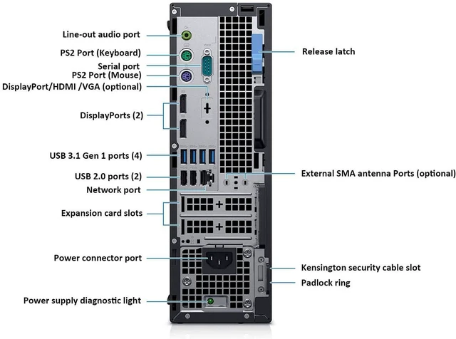 Alt view image 3 of 7 - Dell OptiPlex 7070 Small Form Factor Desktop Computer, Core i7-9700 up to 4.7GHz, 32GB DDR4, 1TB Solid State Drive, Windows 11 Pro