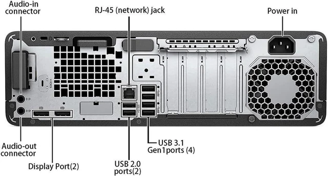 Alt view image 4 of 7 - HP EliteDesk 800G4 Small Form Factor Desktop Computer, Core i5-8500 up to 4.1GHz, 8GB DDR4, 256GB Solid State Drive, Windows 11 Pro