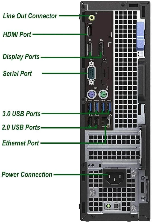 Alt view image 3 of 3 - Dell OptiPlex 7040 Small Form Factor Desktop Computer, Core i7-6700 up to 4.0GHz, 32GB DDR4, 512GB Solid State Drive, Windows 11 Pro