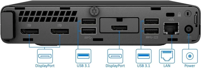 Alt view image 4 of 5 - HP EliteDesk 705G4 Mini Form Factor Desktop Computer, Ryzen5 up to 3.8GHz, 8GB DDR4, 256GB Solid State Drive, Windows 11 Pro