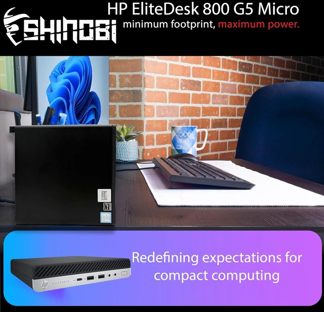 Alt view image 4 of 6 - HP EliteDesk 800G5 Mini Form Factor Desktop Computer, Core i5-9500T up to 3.7GHz, 16GB DDR4, 512GB Solid State Drive, Windows 11 Pro